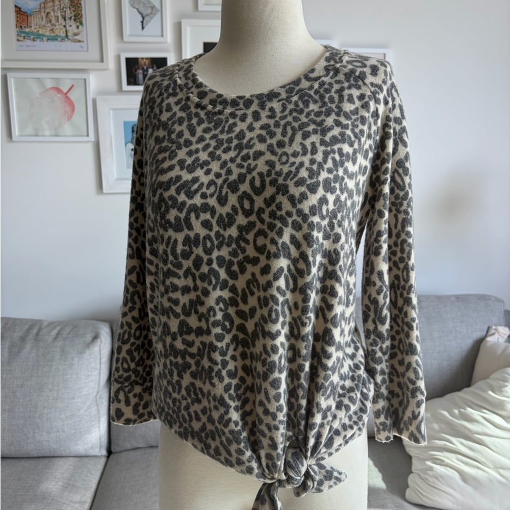 Nine Britton Animal Print Long Sleeve Top
